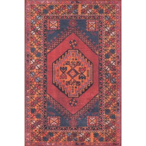 Momeni Machine Made Afshar Rectangle Area Rug, Red - 7 ft. 6 in. x 9 ft. 6 in. AFSHAAFS16RED7696